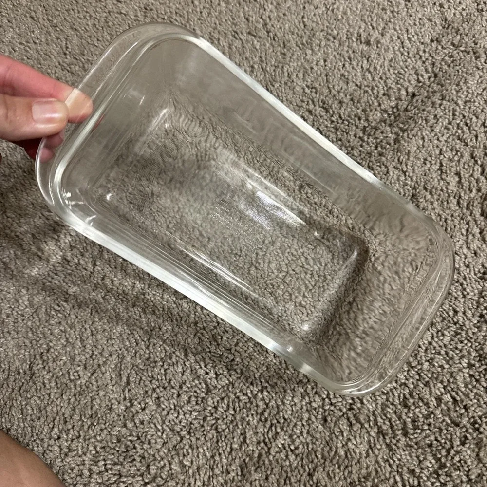 Vintage PYREX (all Caps) #213 Clear Glass Loaf Pan 1.5Qt 8.5x5x3